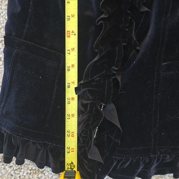 Inc Black Velvet Zippered Blazer Medium - Picture 10 of 10